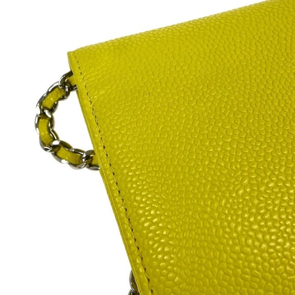 Chanel Light Green Calfskin Timeless WOC Wallet on Chain NQ00847 - Picture 3 of 9